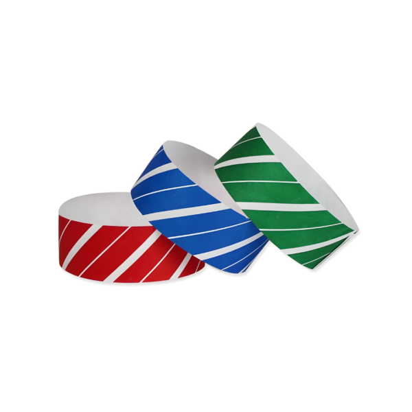 Striped Pattern Wristbands - Tyvek